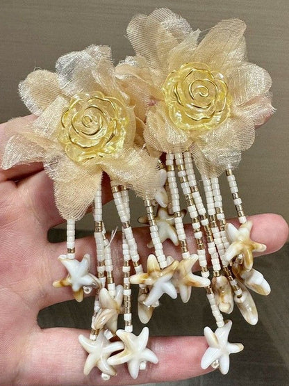Women Floral Drop Earrings
