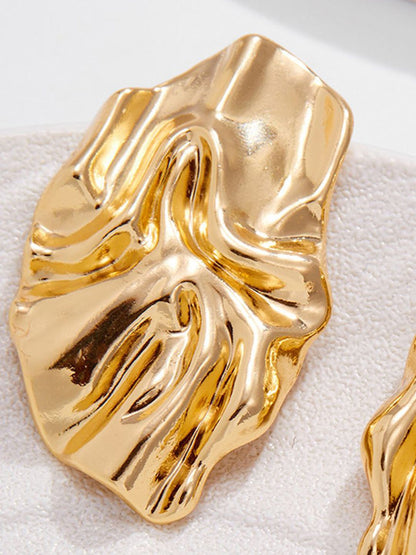 Gold-Plated Contemporary Studs