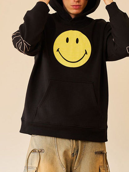 Men Graphic Printed Hooded Pullover Sweatshirt