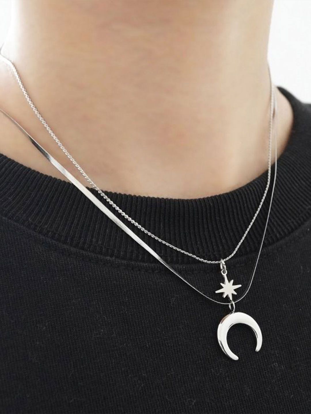 Silver-Plated Stainless Steel Minimal Chain