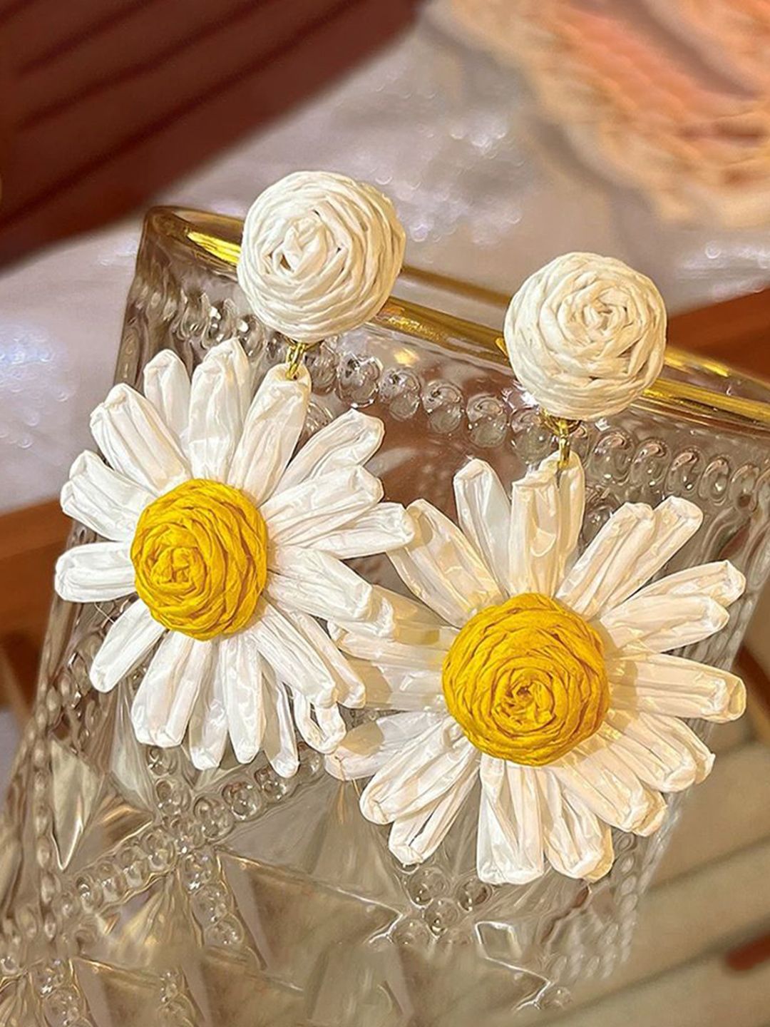 Floral Shaped Drop Earrings