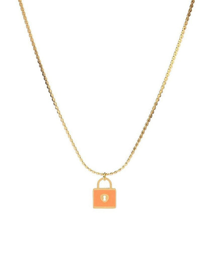 SALTY Stainless Steel Square Shaped Pendants With Chains