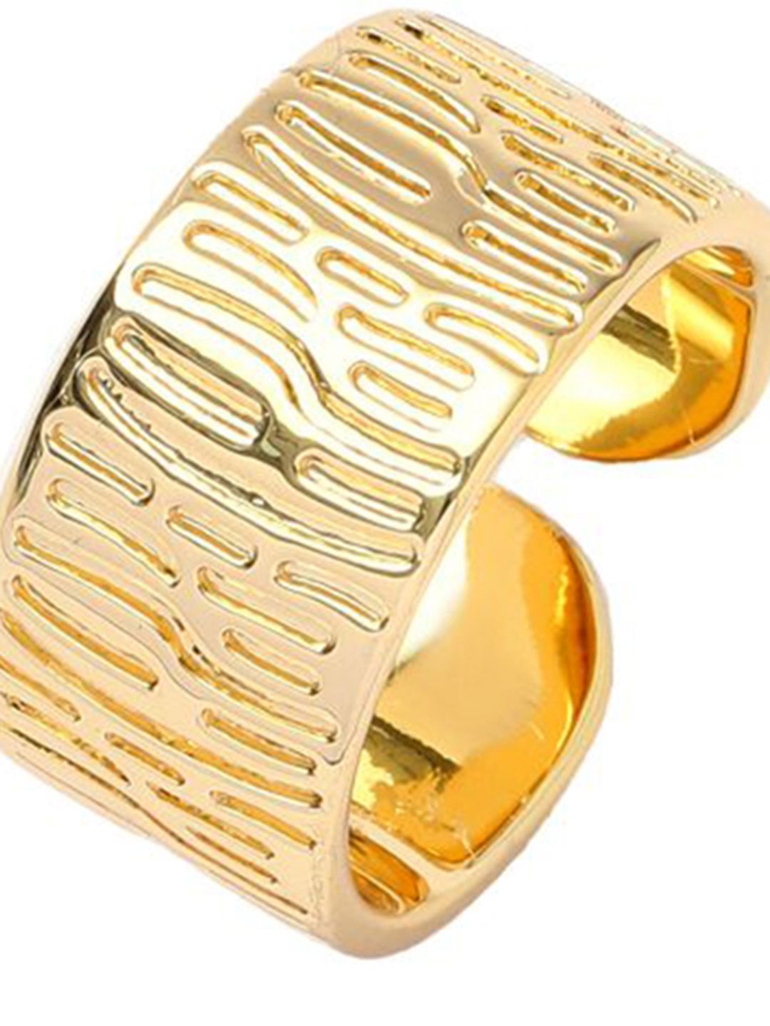 SALTY Women & Girls Serpent Skin Gold Stylish Adjustable Finger Ring