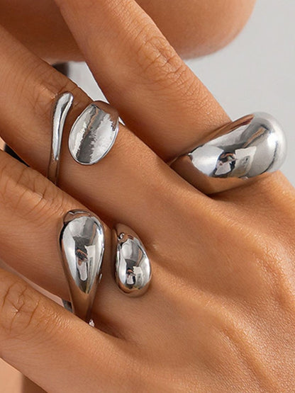 Set of 3 Silver-Plated Finger Ring