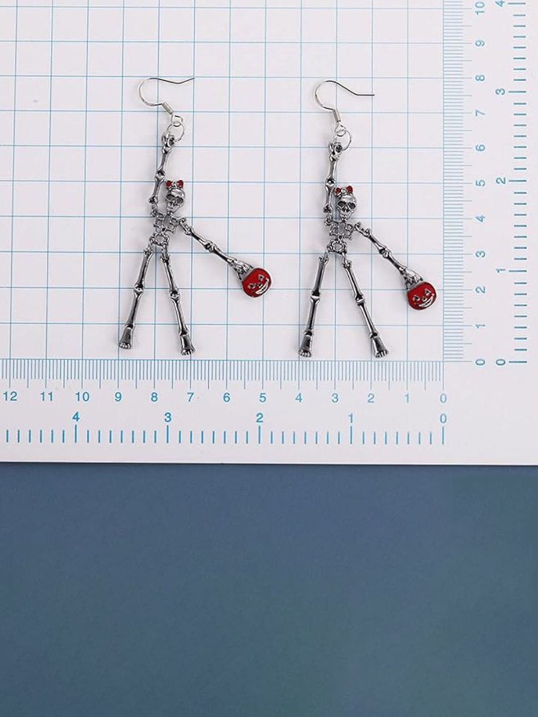 SALTY Pumpkin & Bones Drop Earrings