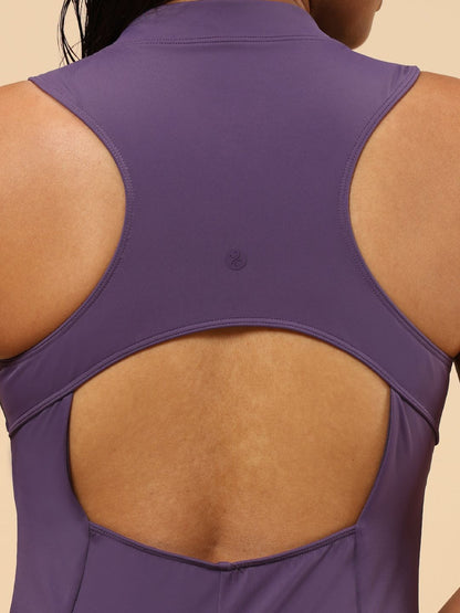 Swimsuit Sleeveless Zippered Front Racerback Design