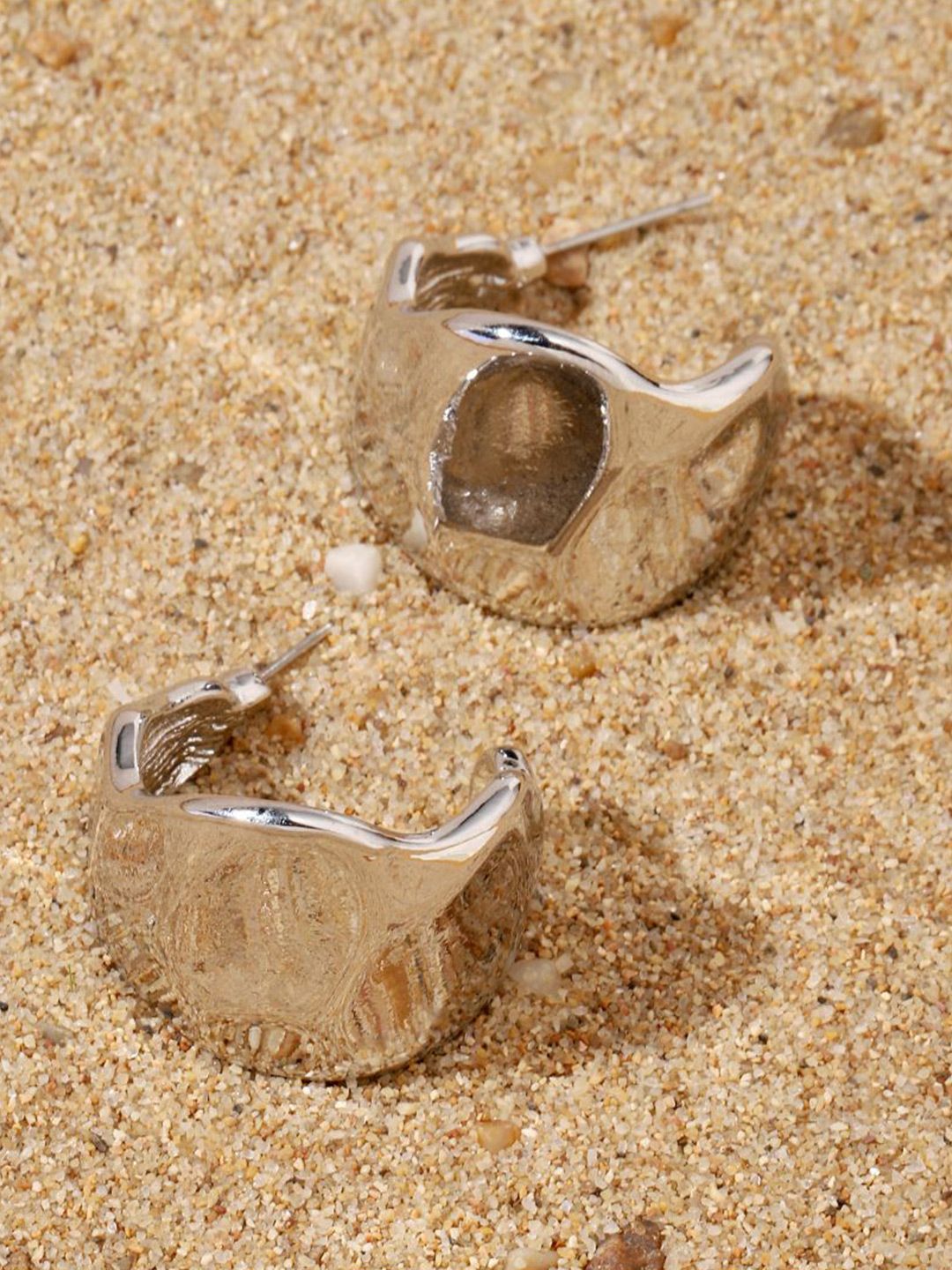 SALTY Contemporary Shaped Bumpy Drop Earrings