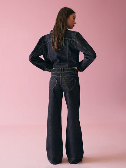 Women Printed baggy jeans
