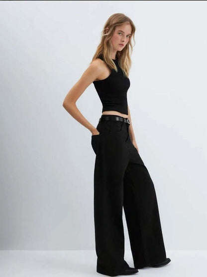 Women Wide Leg High-Rise Jeans