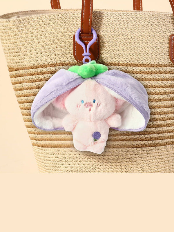SALTY Mini Furry Zipper Pouch Bag Charm