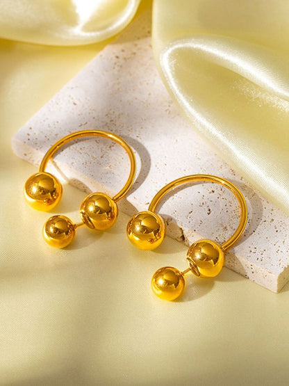SALTY 18KT Gold-Plated Stainless Steel Hoop Earrings