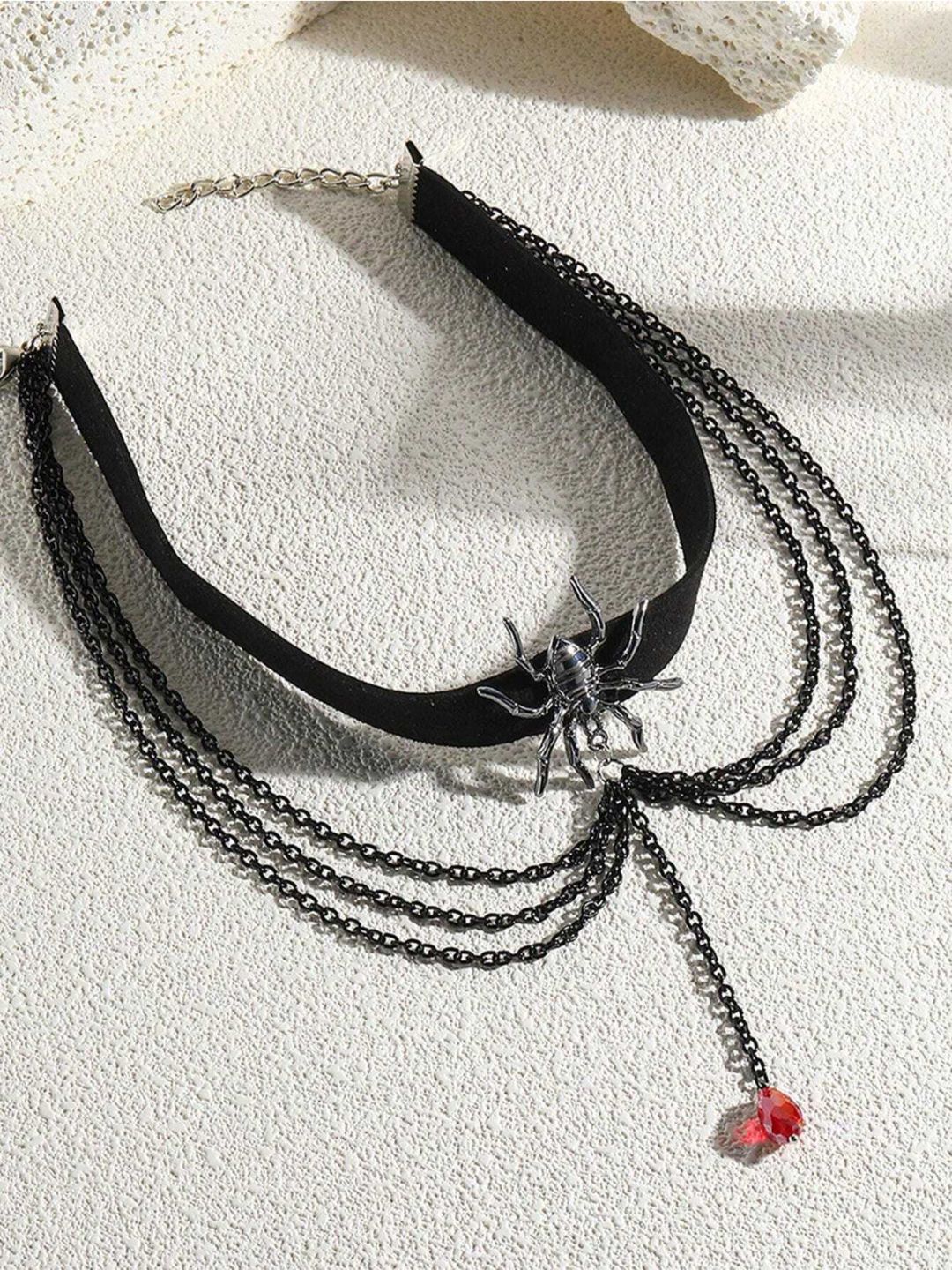 SALTY Wicked Web Choker Layered Necklace