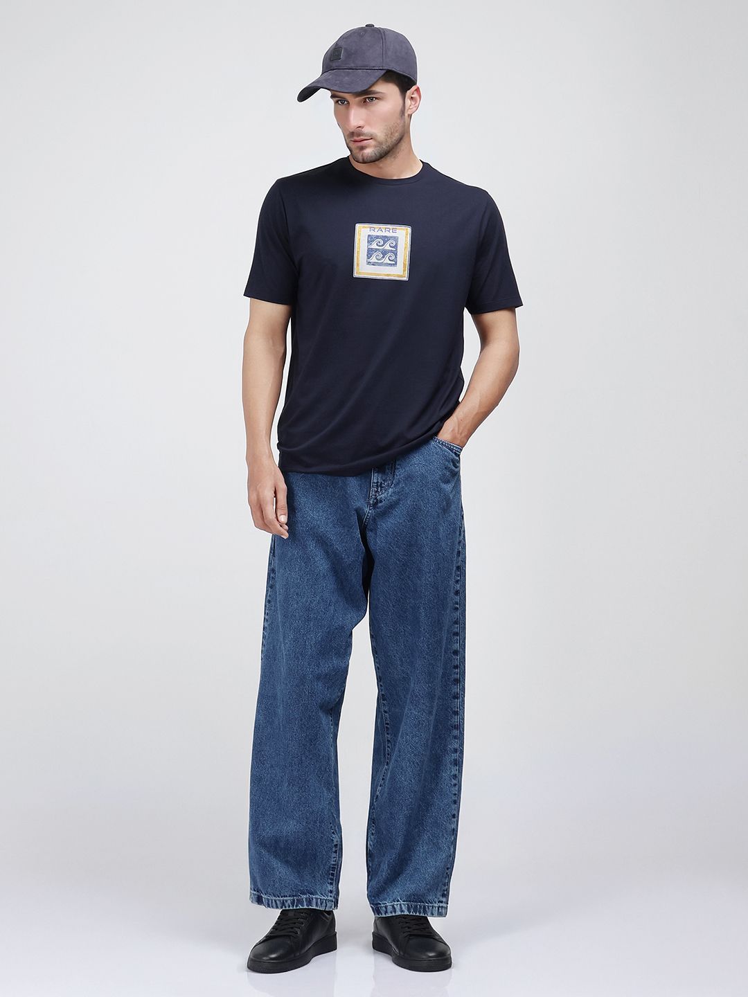 Men Comfort Stretchable Otto Light Blue Baggy Jeans