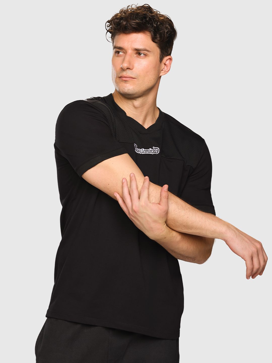Men Graphic Printed V-Neck T-shirt