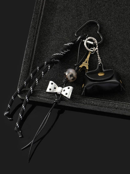 SALTY The Flap Mini Purse Charm - Black