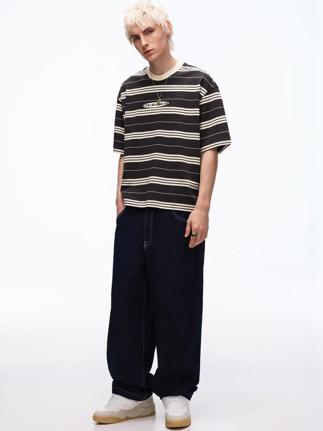 Short sleeve boxy print T-shirt