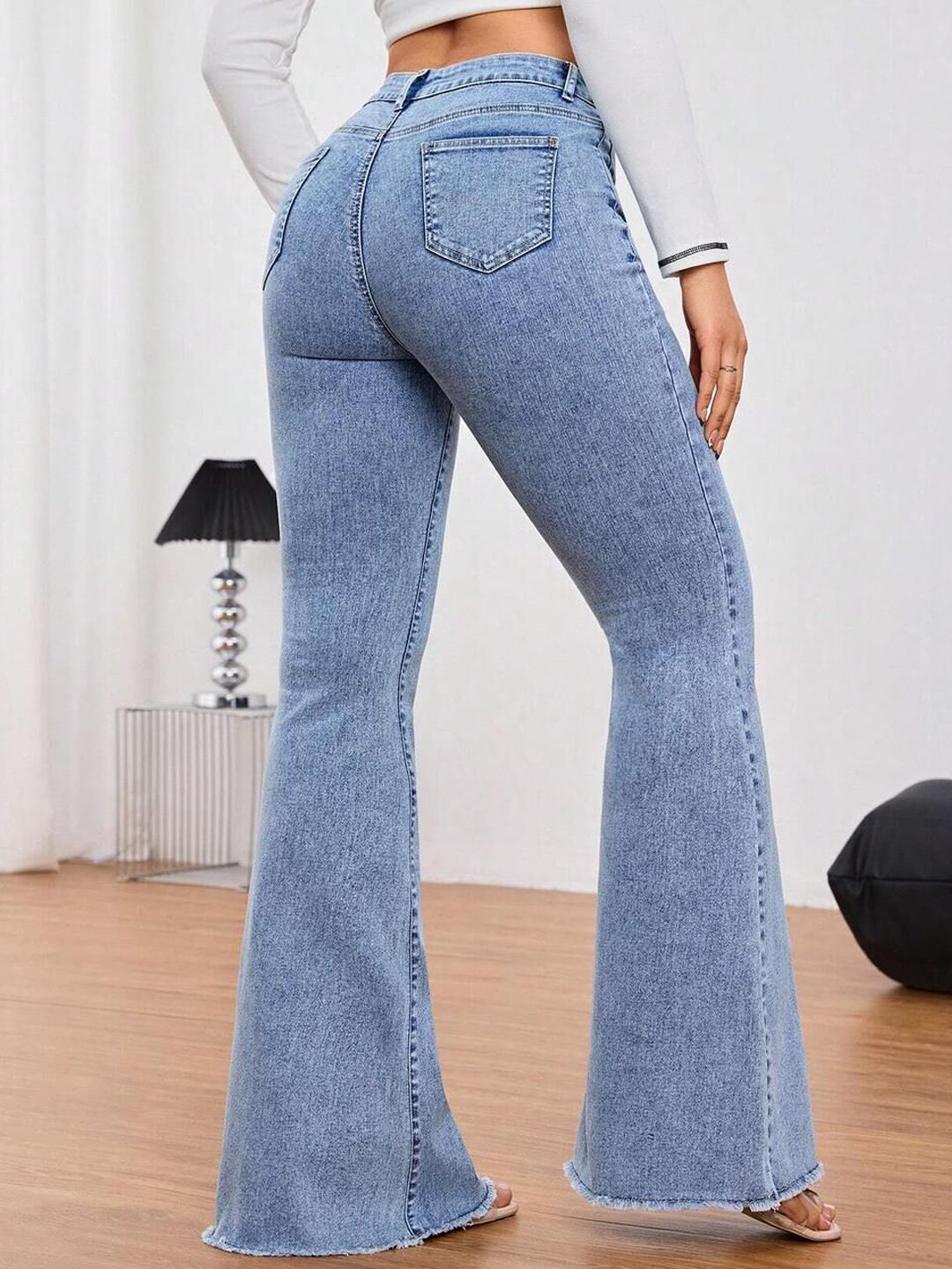 Women Bootilicious Bootcut High-Rise Stretchable Cotton Jeans