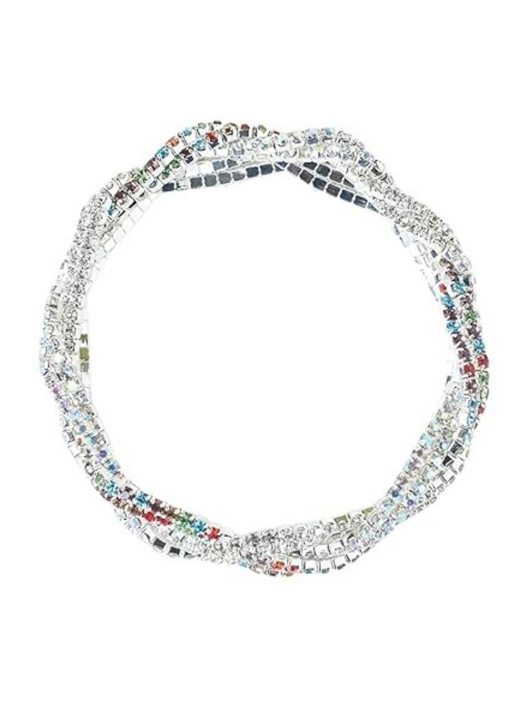 SALTY Women Artificial Stones Studded Stretchable Elasticated Bracelet