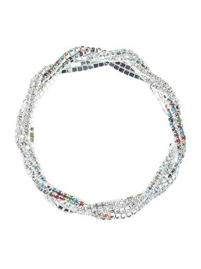 SALTY Women Artificial Stones Studded Stretchable Elasticated Bracelet