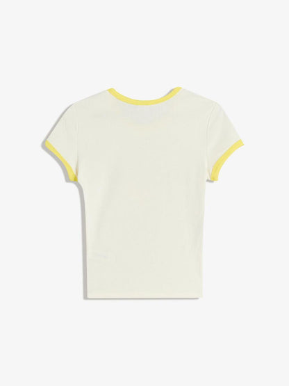 Short sleeve T-shirt with contrast print