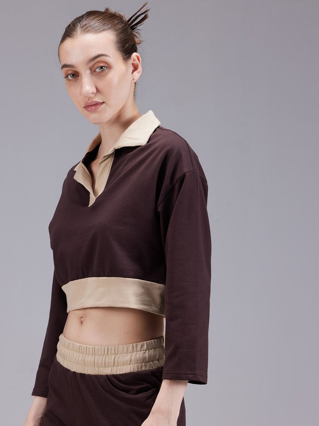 Blue Boxy Polo Sweatshirt