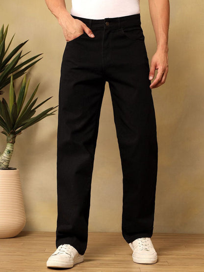 Men Straight Fit Mid-Rise Cotton Stretchable Jeans