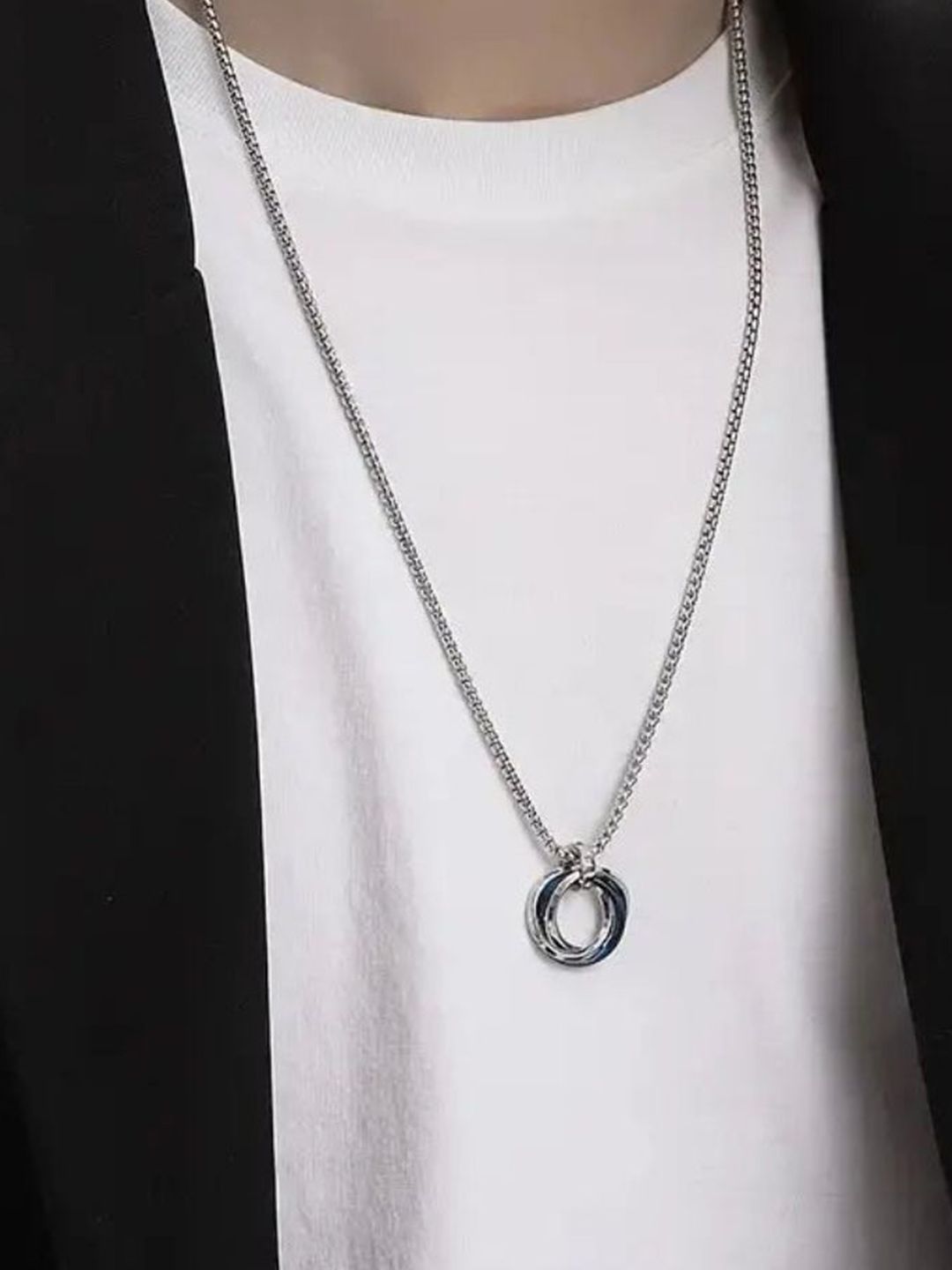 SALTY Stones Studded Rocky & Girl Boss Pendant Chain & Watch Ring Jewellery Set