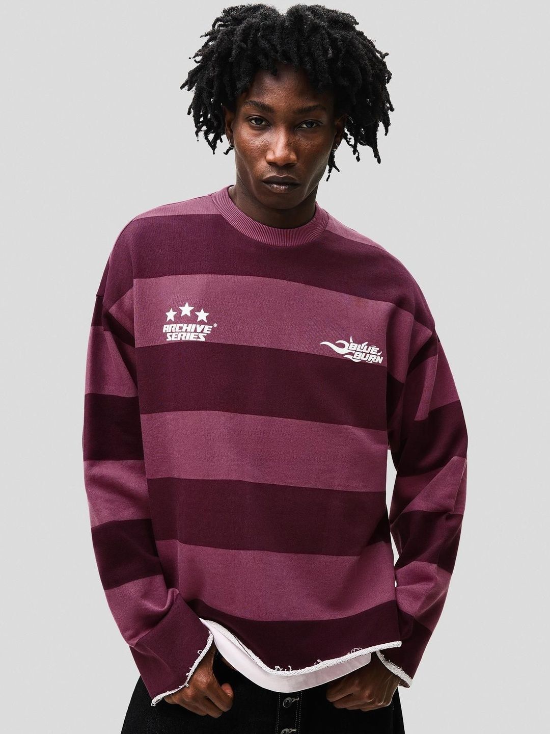 Printed plush sweatshirt