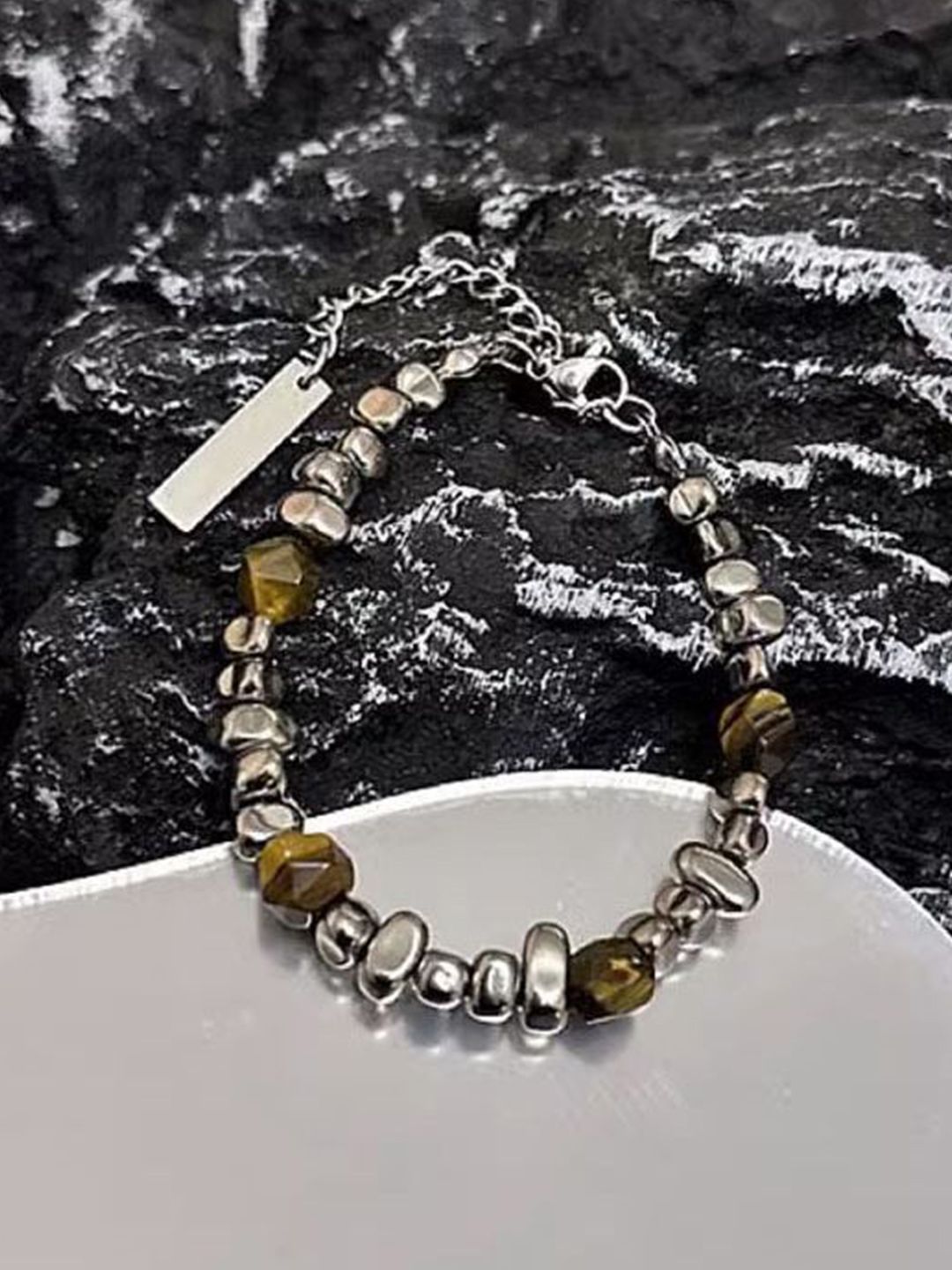 Men Silver-Plated Link Bracelet
