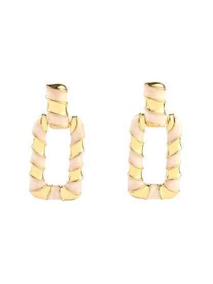 SALTY Gleaming White Luxury Drop Earrings