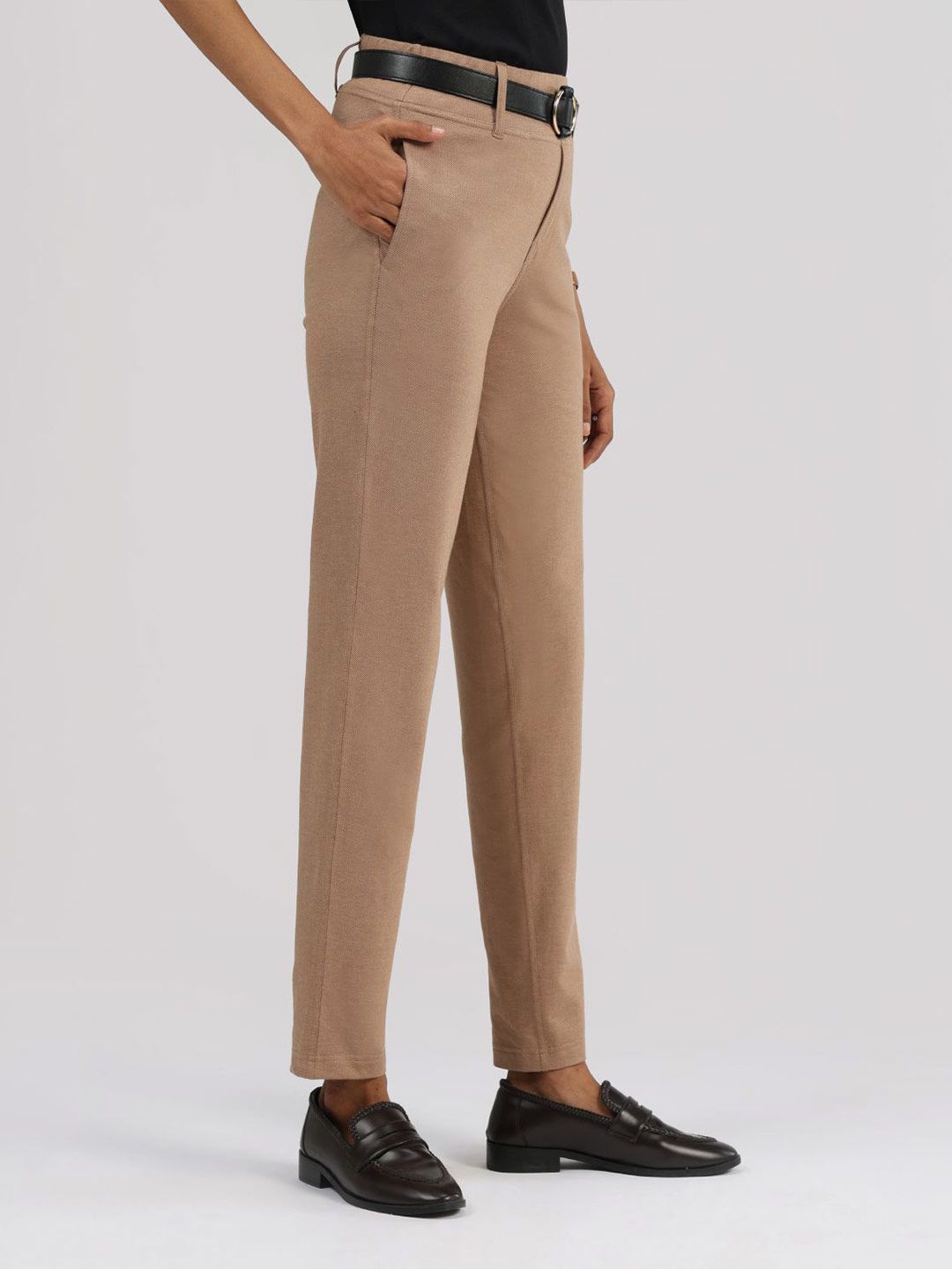 Women Work-To-Wine Twill Straight Pants