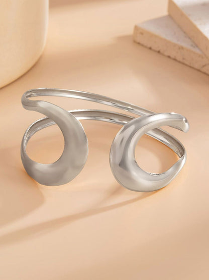 Women Silver-Plated Cuff Bracelet