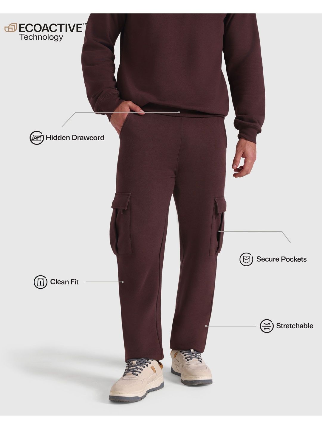 Men Mid-Rise Cargos