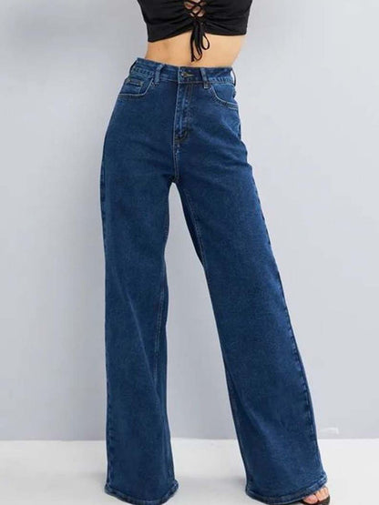 Women Wide Leg High-Rise Jeans