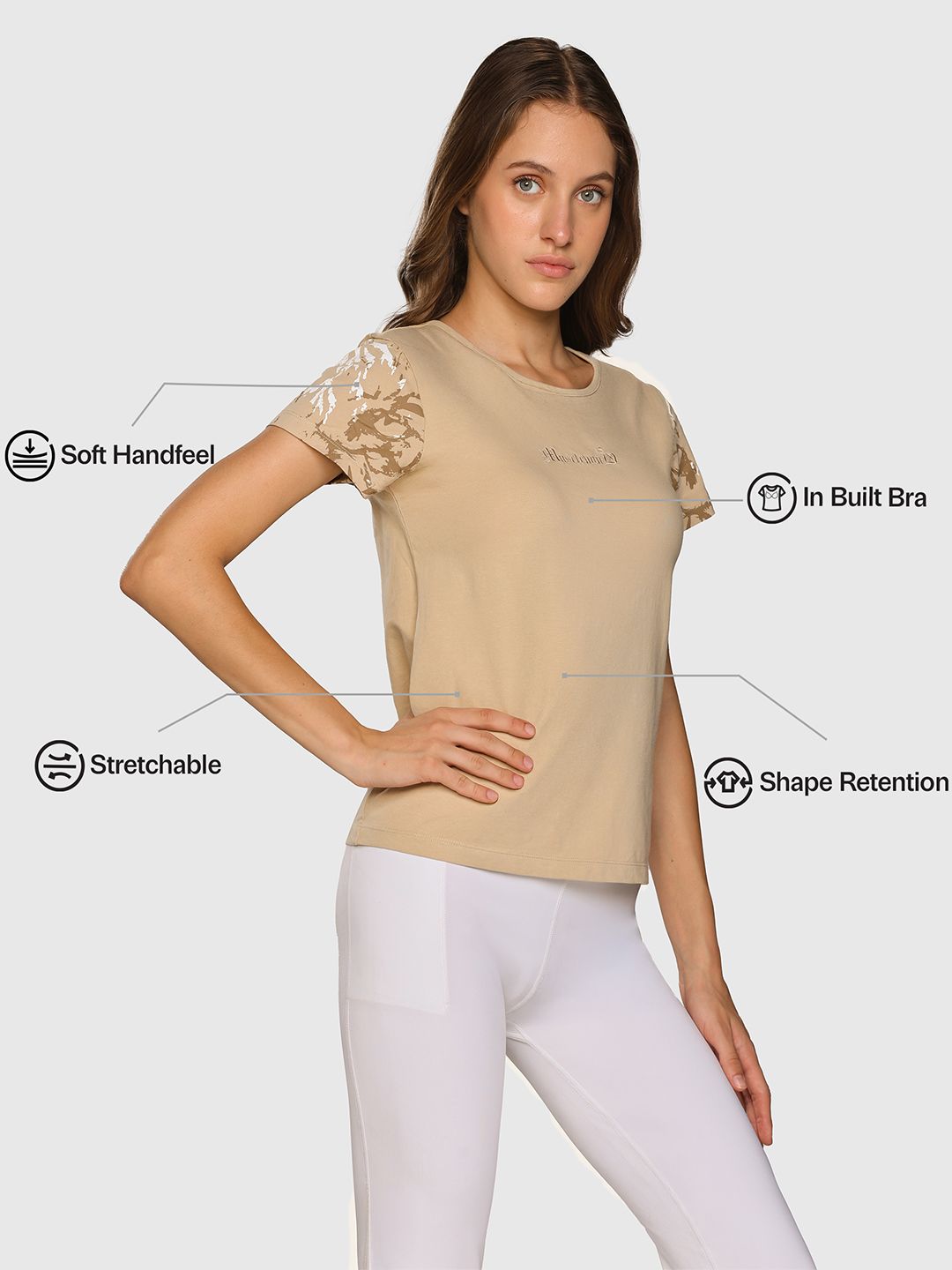 Abstract Printed Round Neck T-shirt