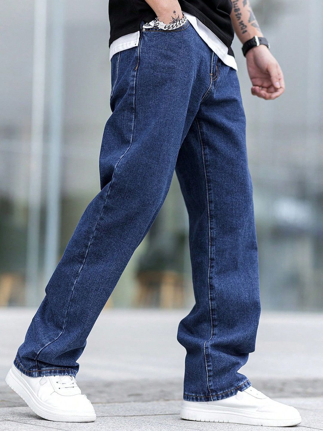 Men Mid-Rise Relaxed Fit Stretchable Jeans