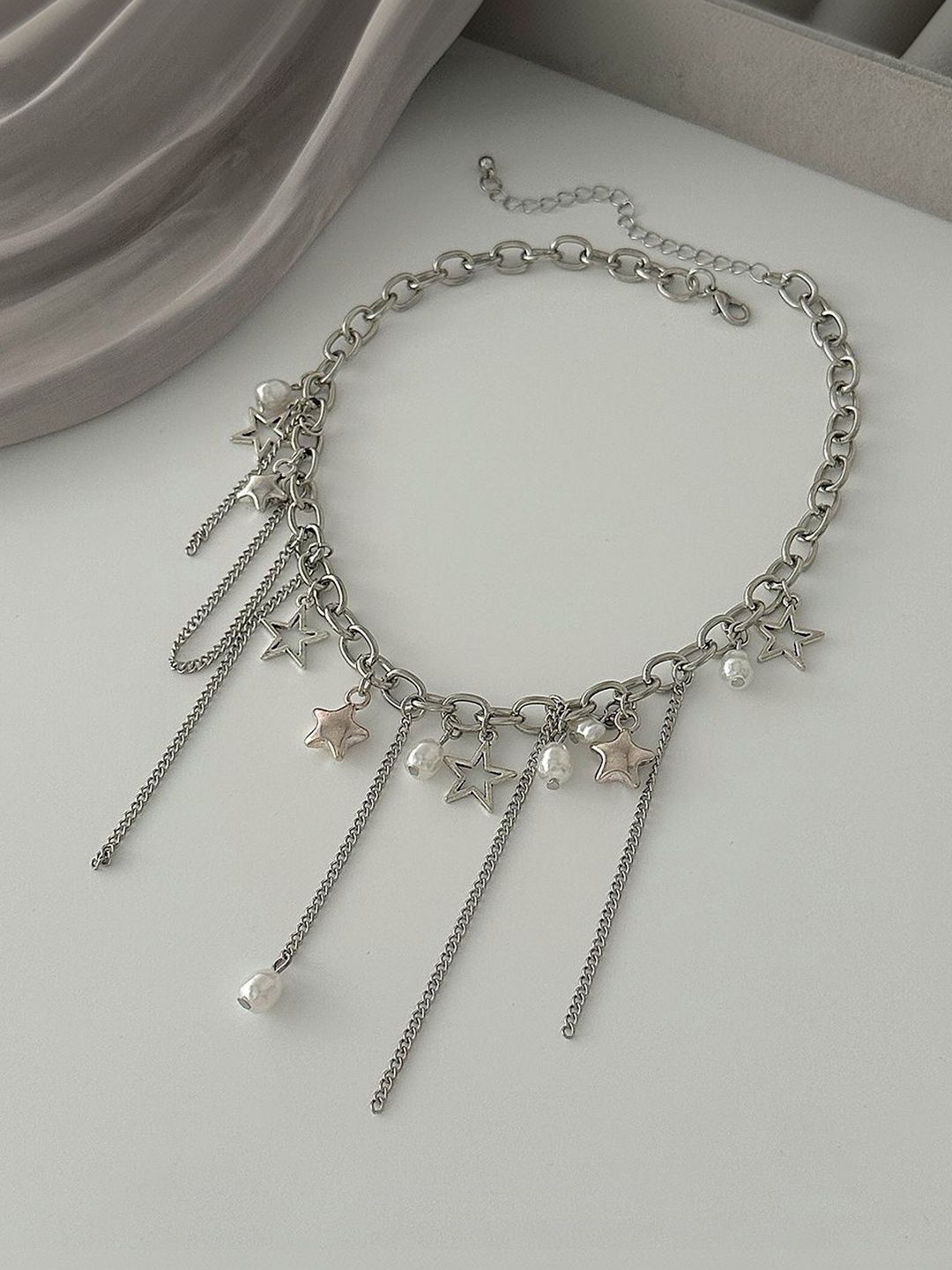 Silver-Plated Enamelled Necklace