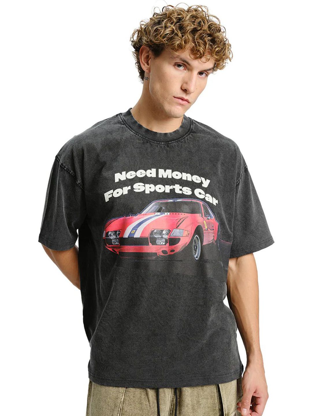 Broken Speedster Graphic Printed Pure Cotton Oversized T-shirt