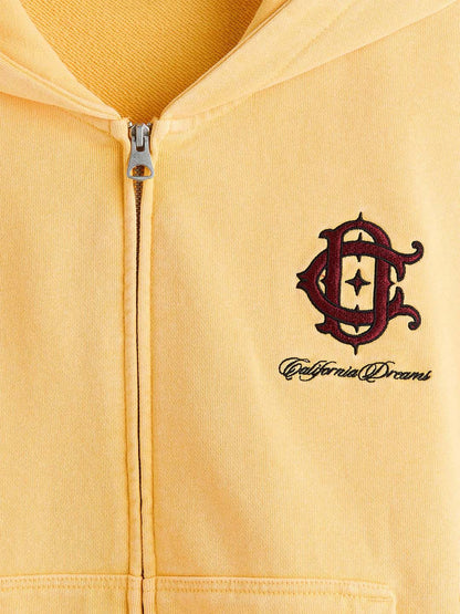 Oversized Fit Boxy Zip-Through Hoodie