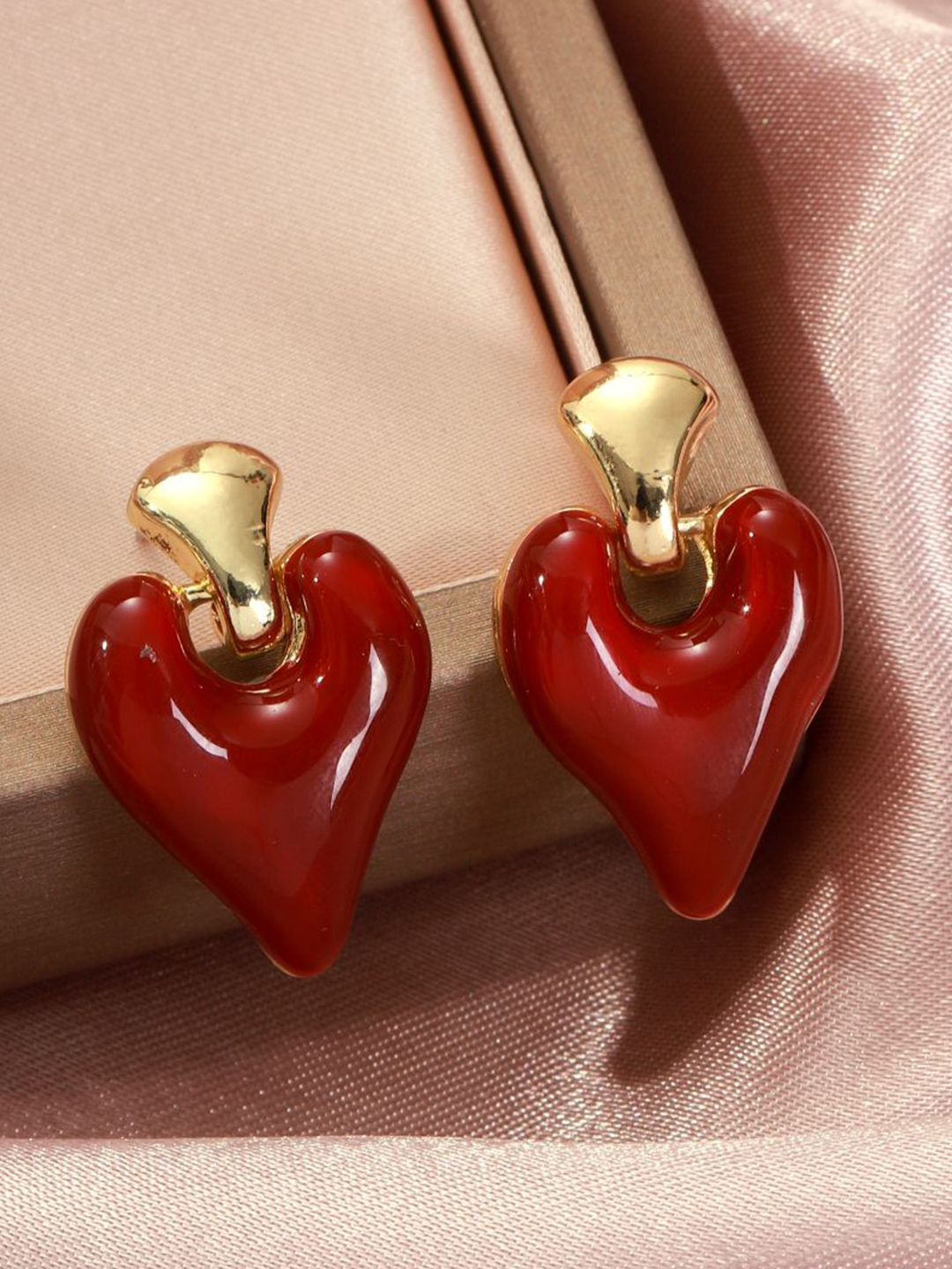 SALTY Valentines Day Love in Cherry Heart Shaped Studs