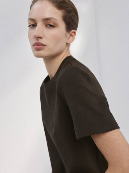 Round Neck Pure Cotton T-shirt