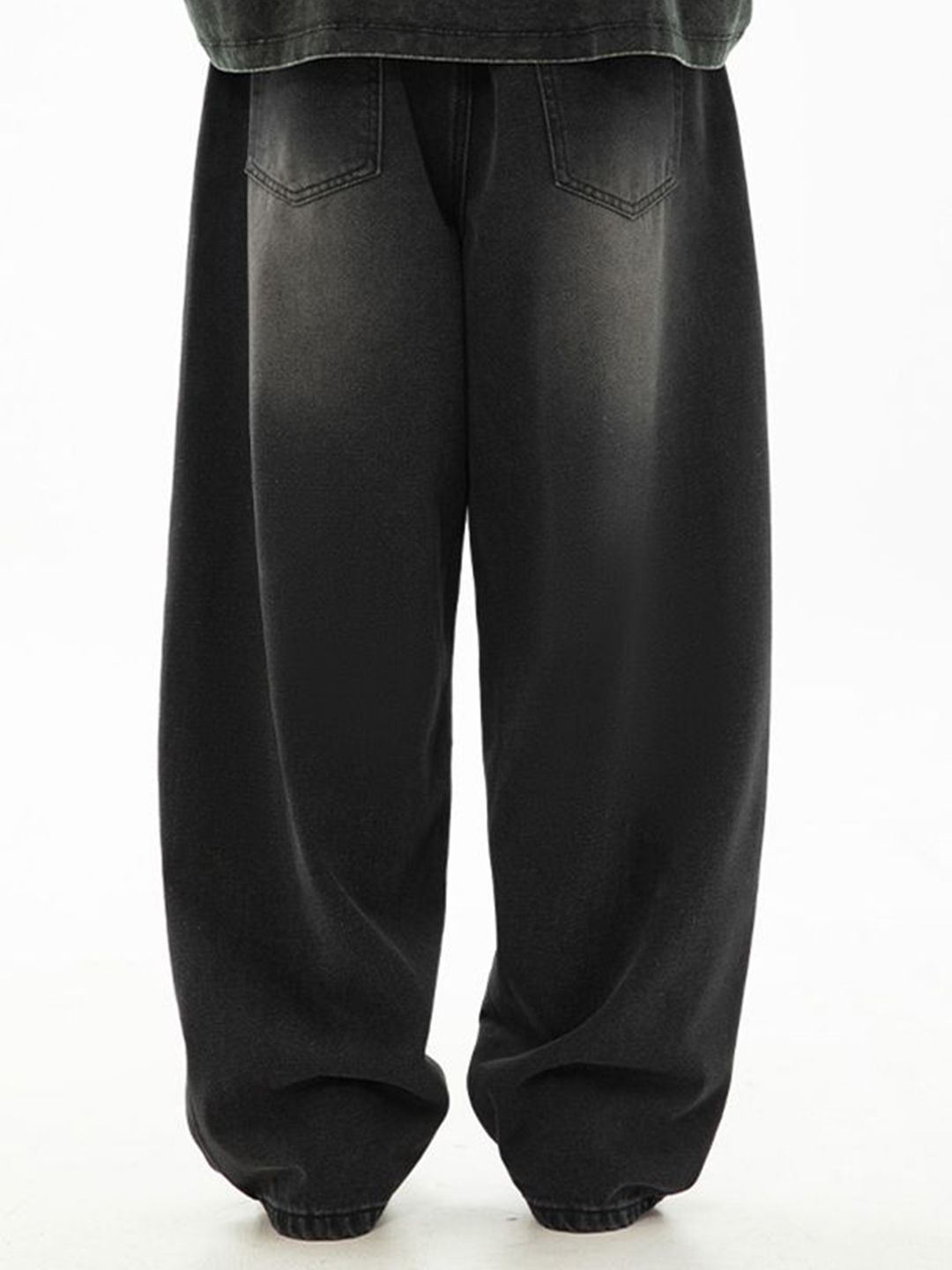 Men Wide Leg Mid-Rise Jeans
