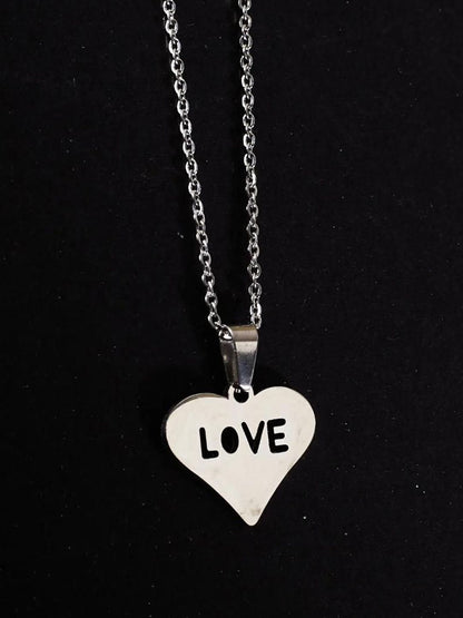 SALTY Stainless Steel Beloved Heart Shaped Pendant With Chain