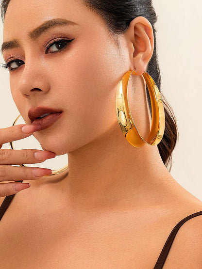Gold Plated Circular Hoop Earrings