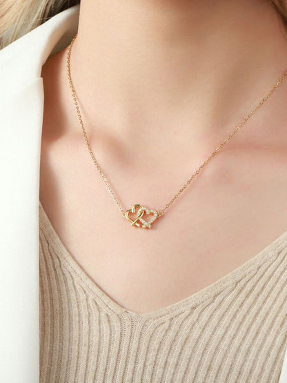 SALTY Set Of 5 Rings With Hearts & Sunshine Pendant Chain Jewellery Set