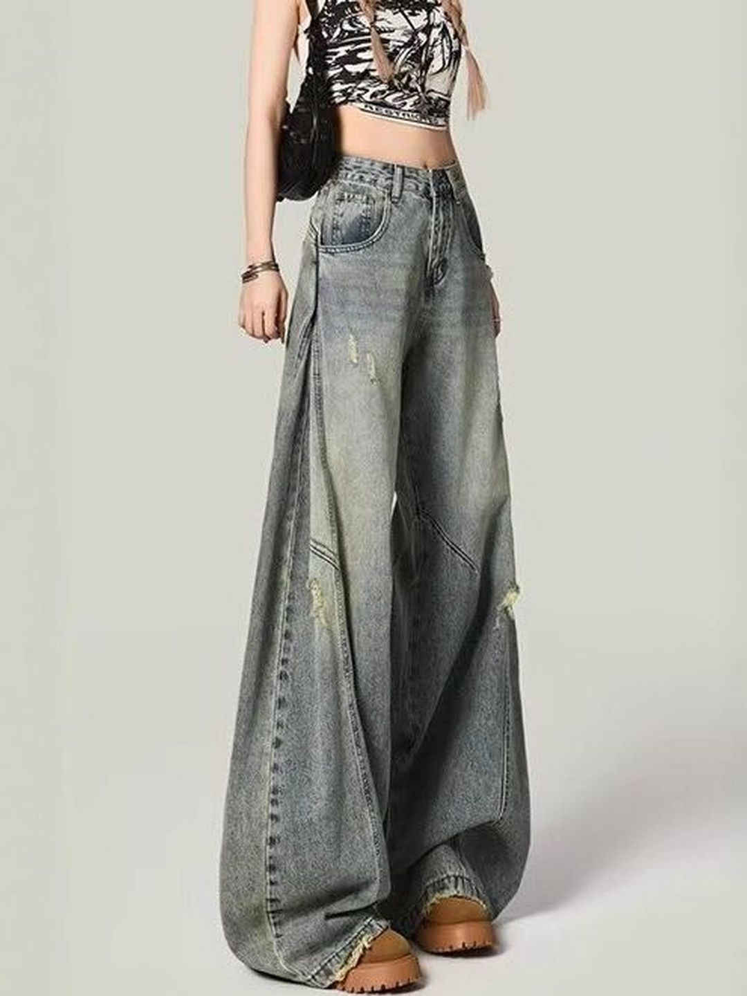 Women Flared Mid-Rise Light Fade Jeans