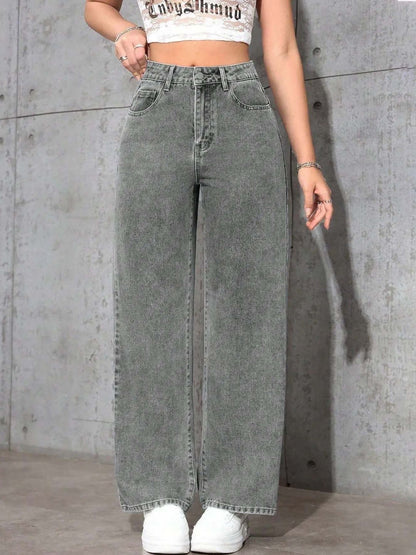 Women Jaguar Wide Leg High-Rise Light Fade Stretchable Jeans