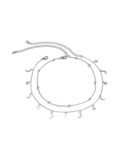 Silver-Plated Enamelled Necklace