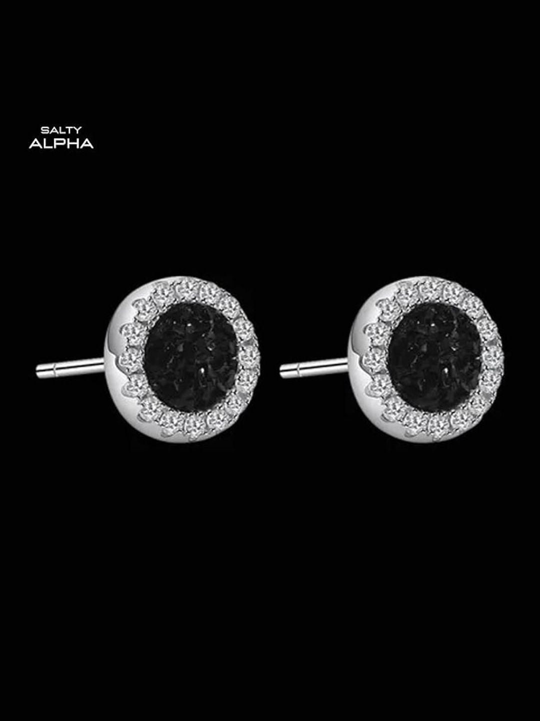 SALTY Stainless Steel Dusky Solitaire Studs Earrings