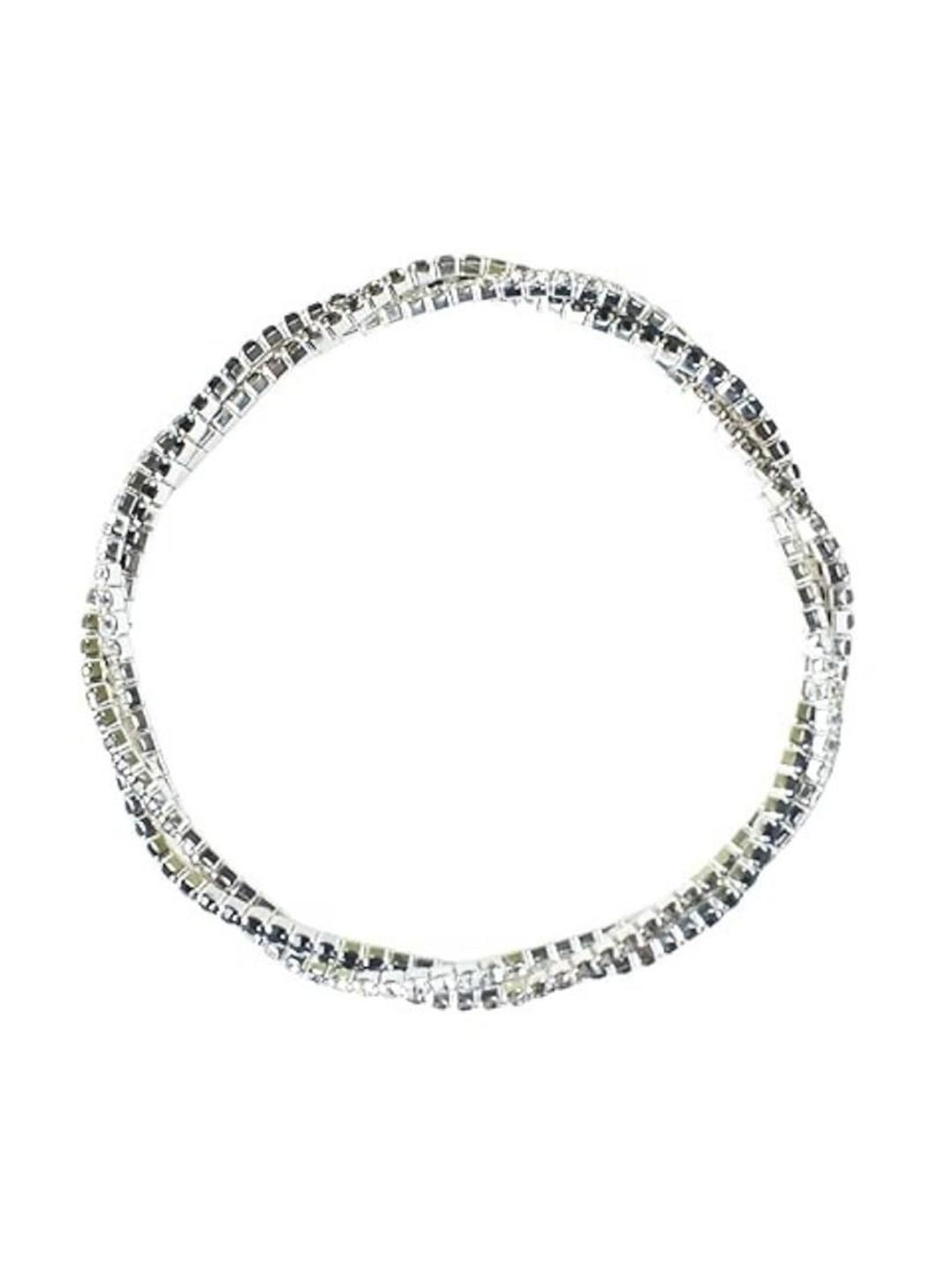 SALTY Women Artificial Stones Studded Wraparound Bracelet
